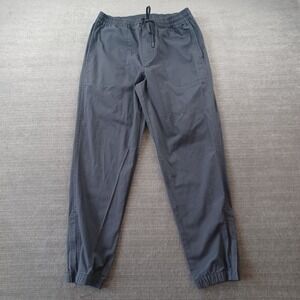 J‎ Crew Tech Tapered Jogger Pant Mens S Gray Elastic Waist Draw String Casual
